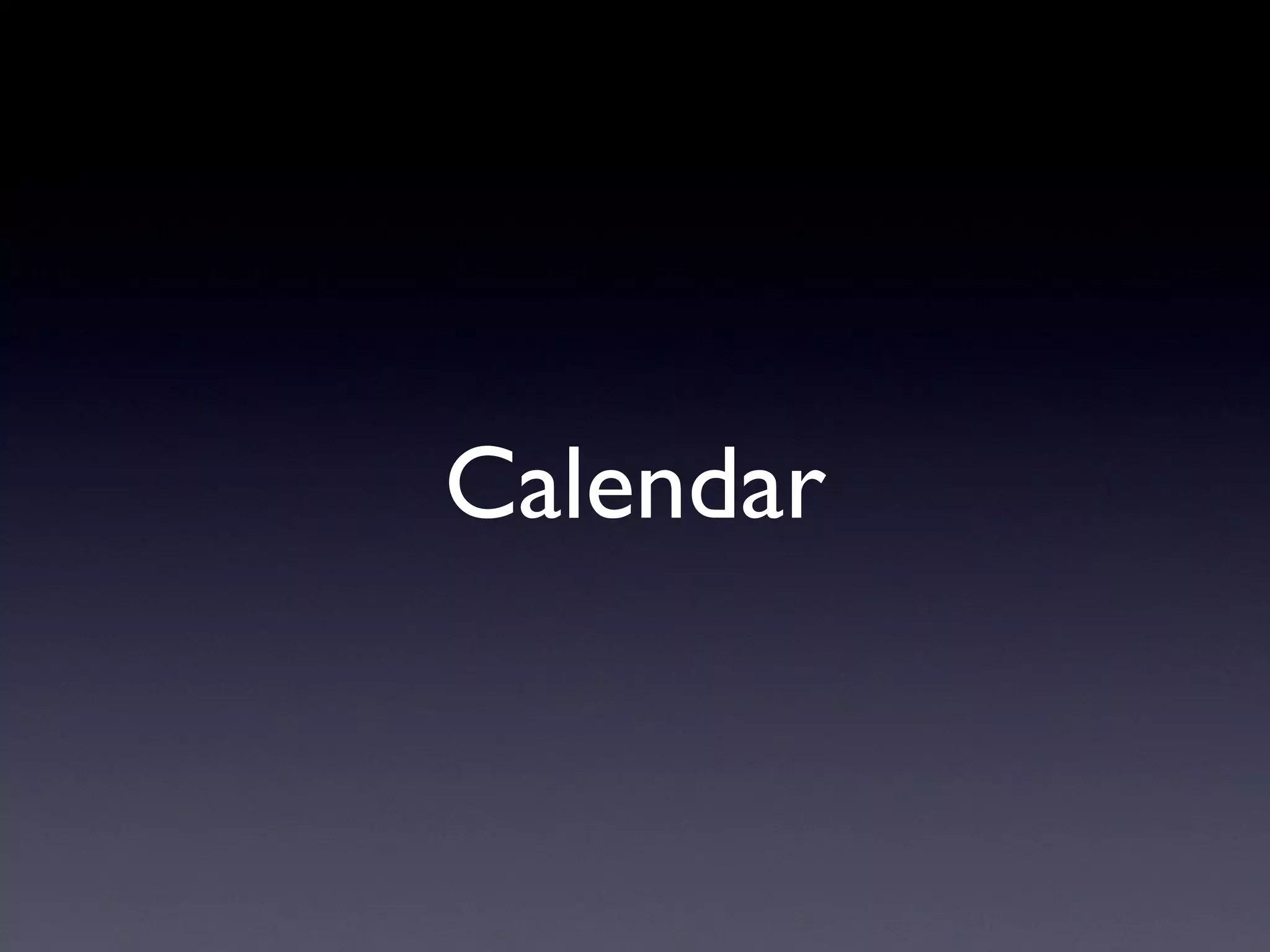 Calendar 