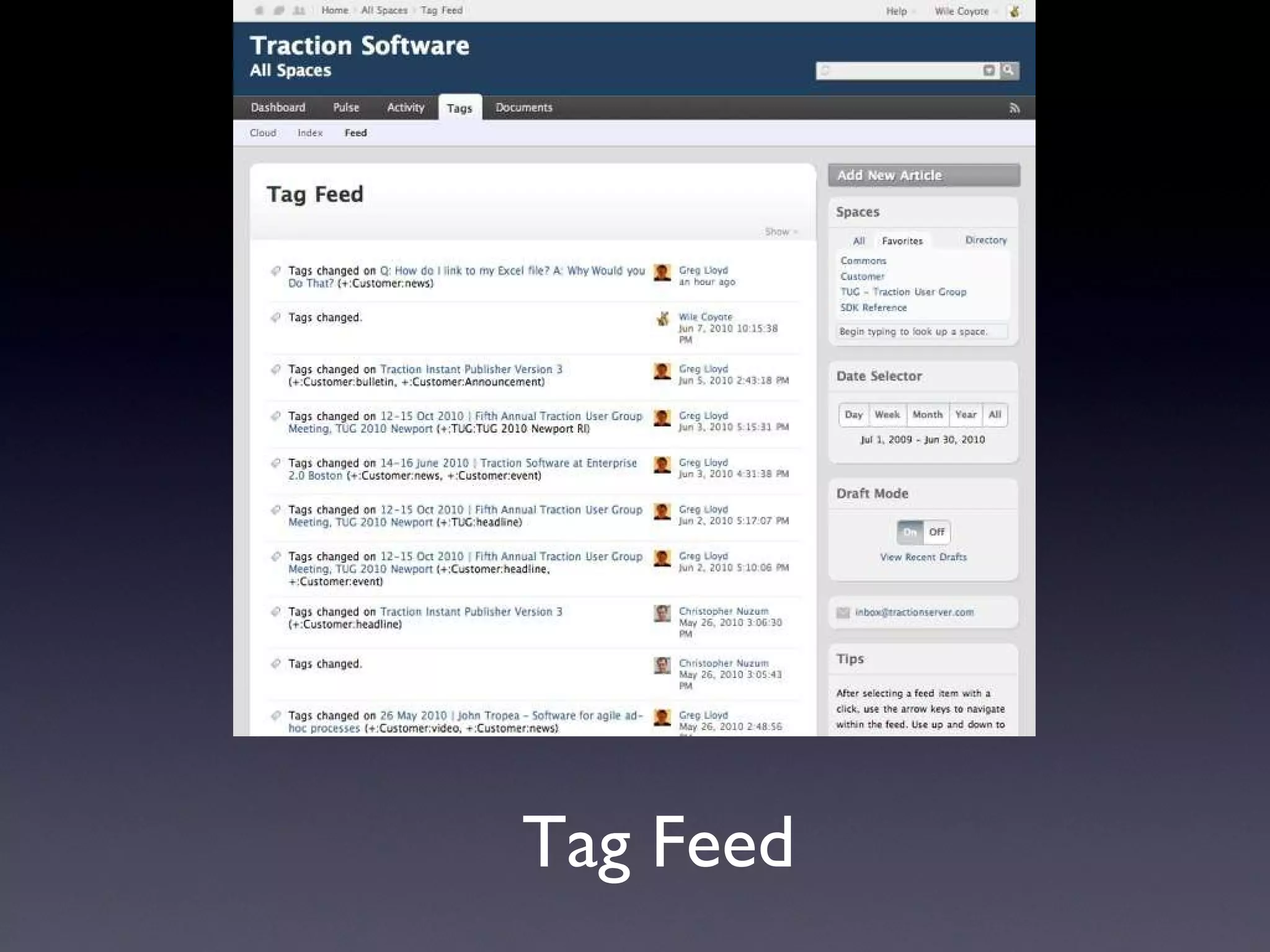 Tag Feed 