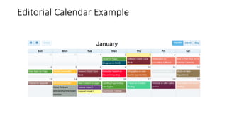 Editorial Calendar Example
 