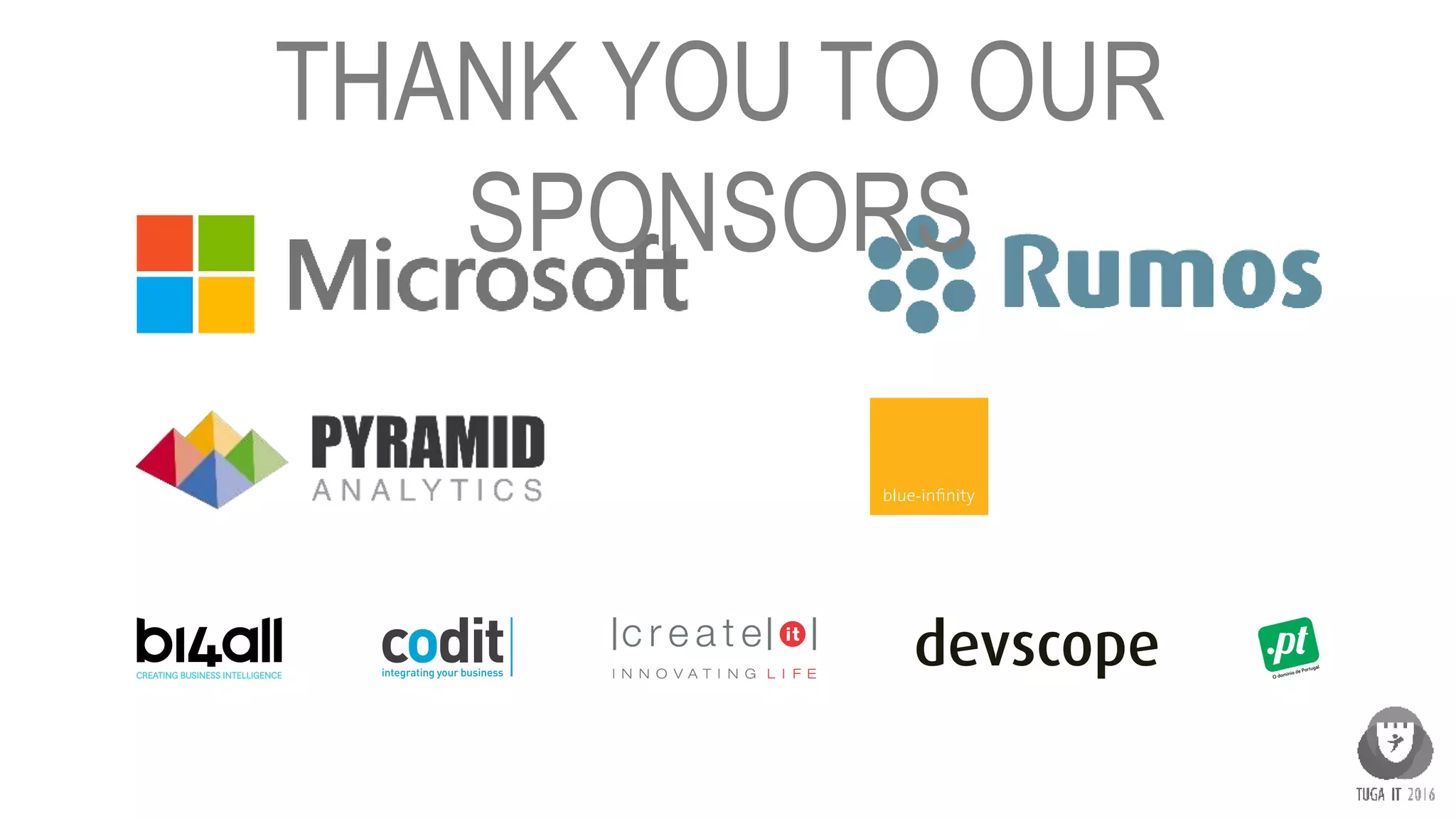 THANK YOU TO OUR
SPONSORS
 