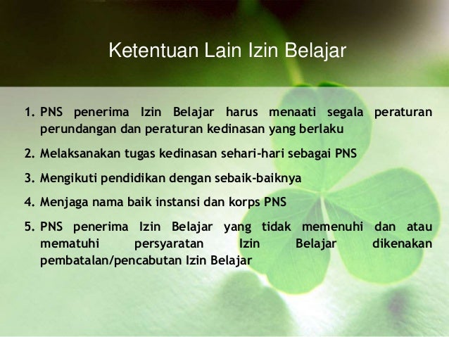 Tugas dan Izin Belajar Bagi PNS