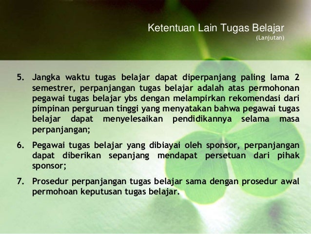 Tugas dan Izin Belajar Bagi PNS