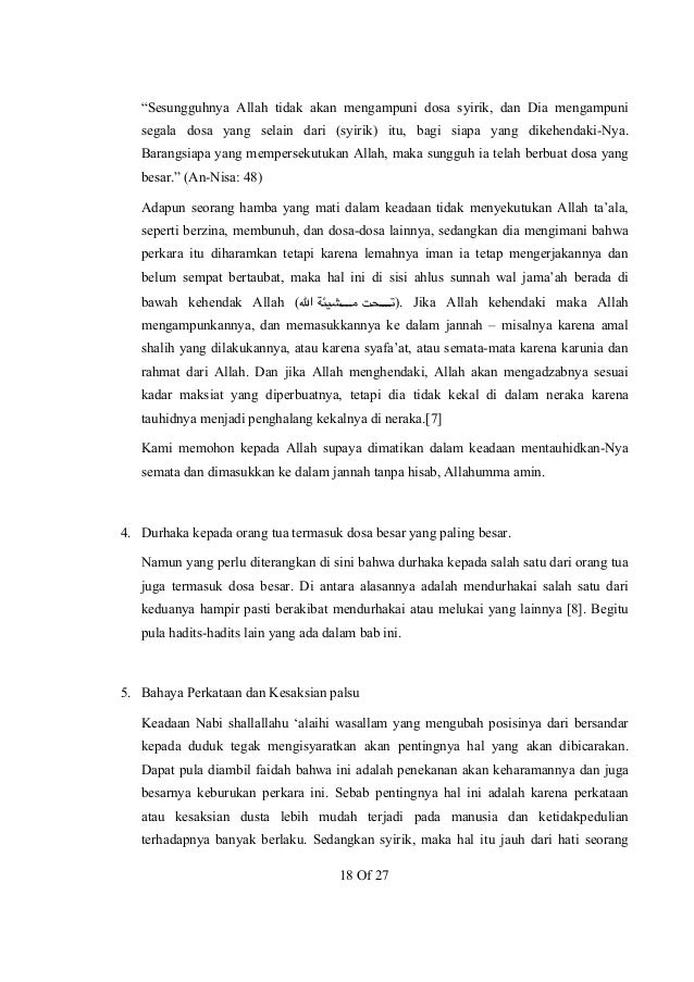 Hadits Berbakti Kepada Kedua Orang Tua