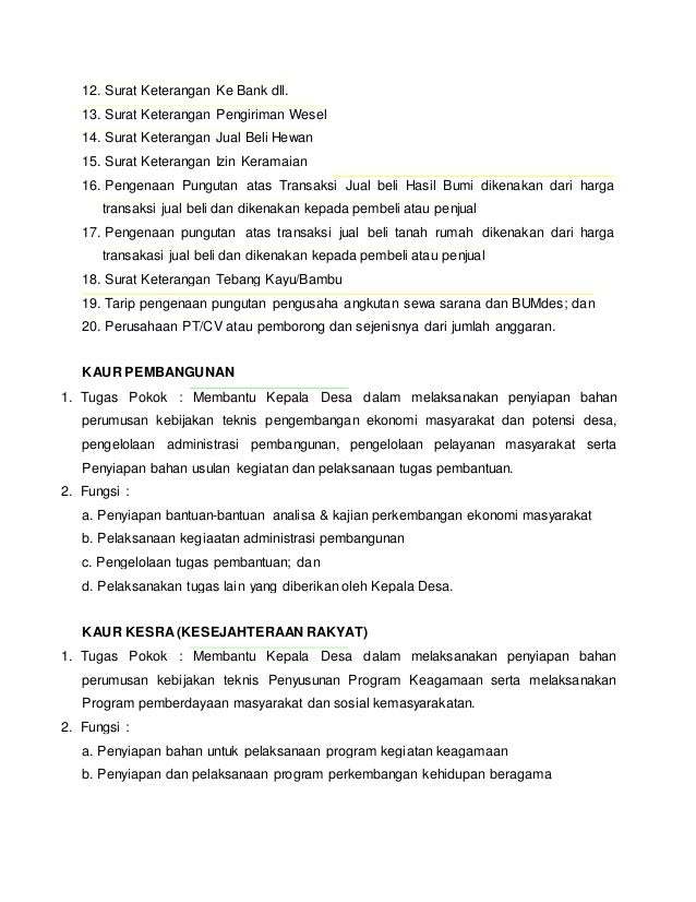 Tugas pokokdanfungsipemerintahdesa