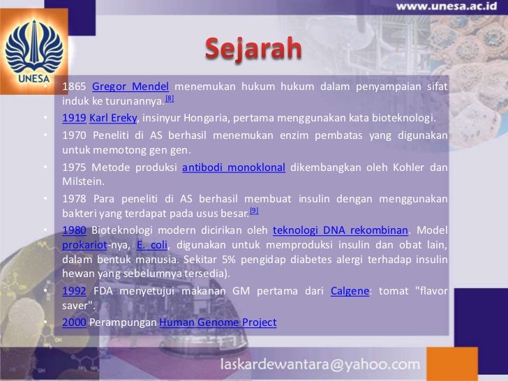 Bioteknologi dan Aplikasinya
