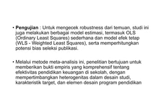 Meta Analisis metode pembelajaran dan kesimpulan | PPT