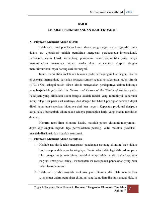 Contoh Resume Buku Tugas 1 Tugas Pengantar Ilmu Ekonomi