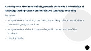 Communicative Language Testing Example Introduction to Test and Assessment | PPTX