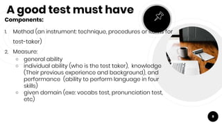 Introduction to Test and Assessment | PPTX