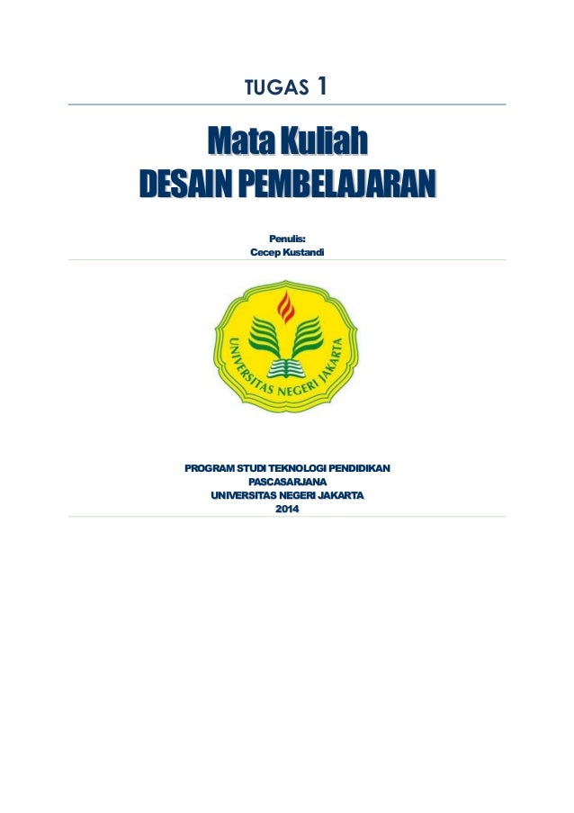Tugas 1 mata kuliah desain instruksional Tugas 1 mata kuliah desain instruksional