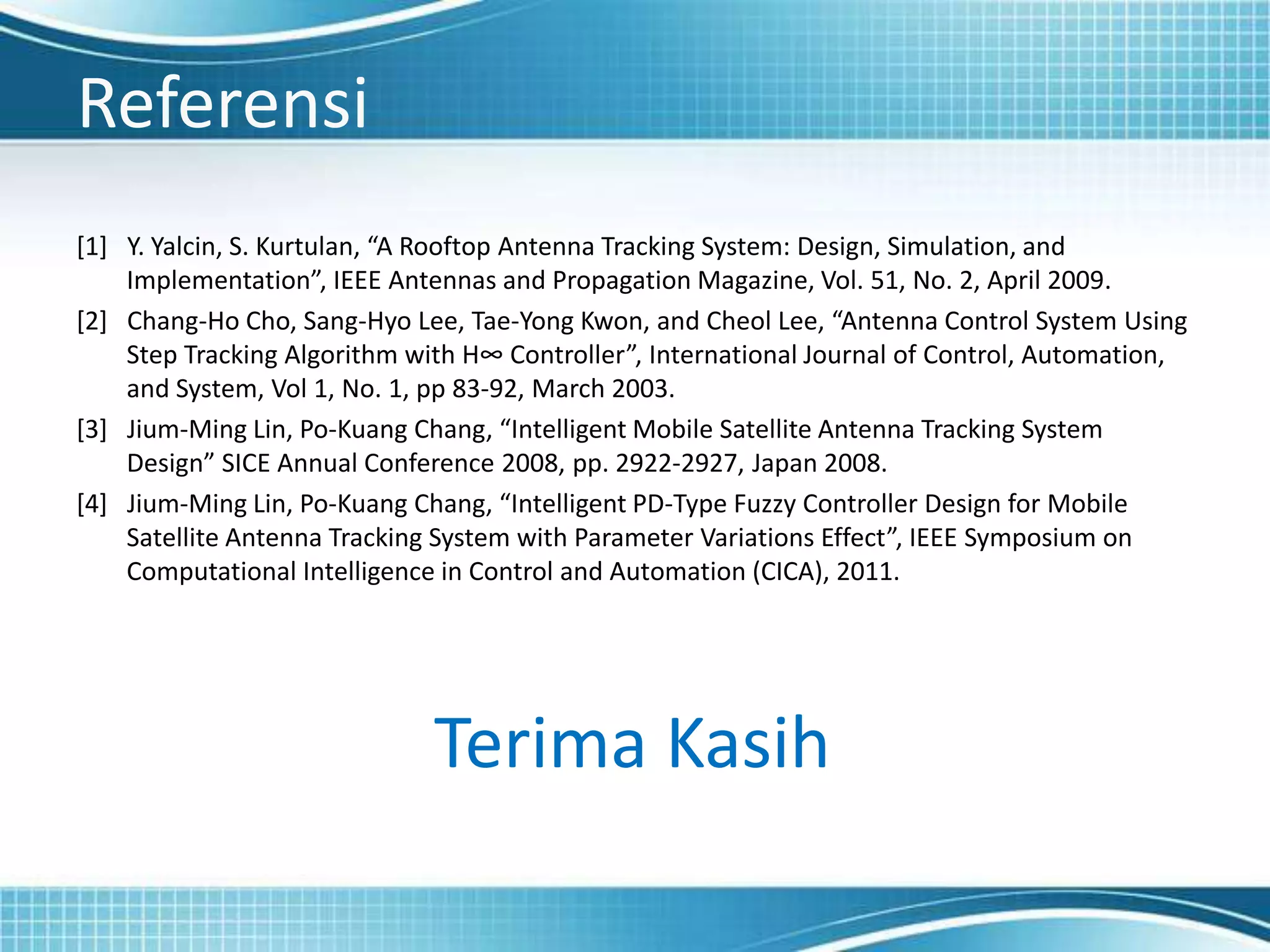 Satellite Tracking Control System Using Fuzzy PID Controller | PPT
