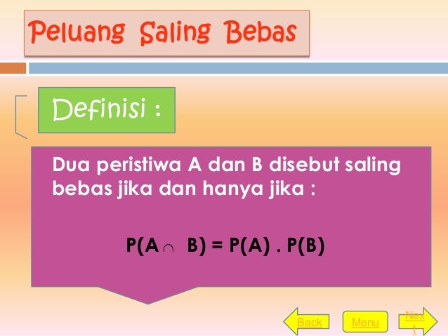 peluang bebas dan bersyarat