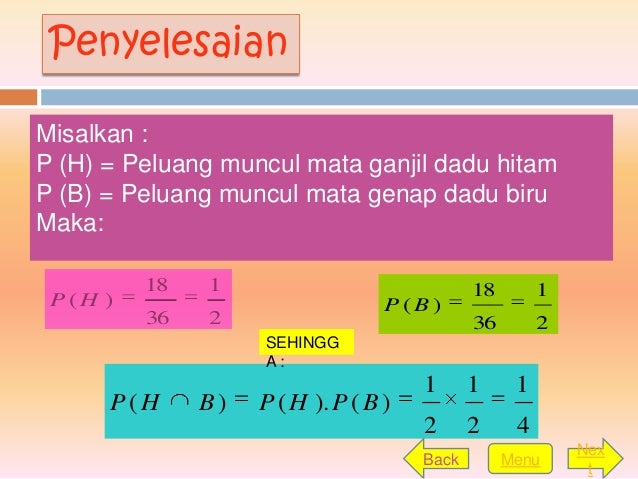 Peluang Bebas Dan Bersyarat