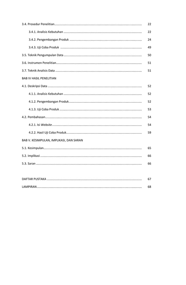 Daftar Isi Skripsi | DOCX