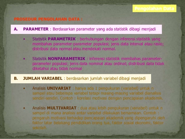 Beberapa Pengertian Dasar Dalam Statistika