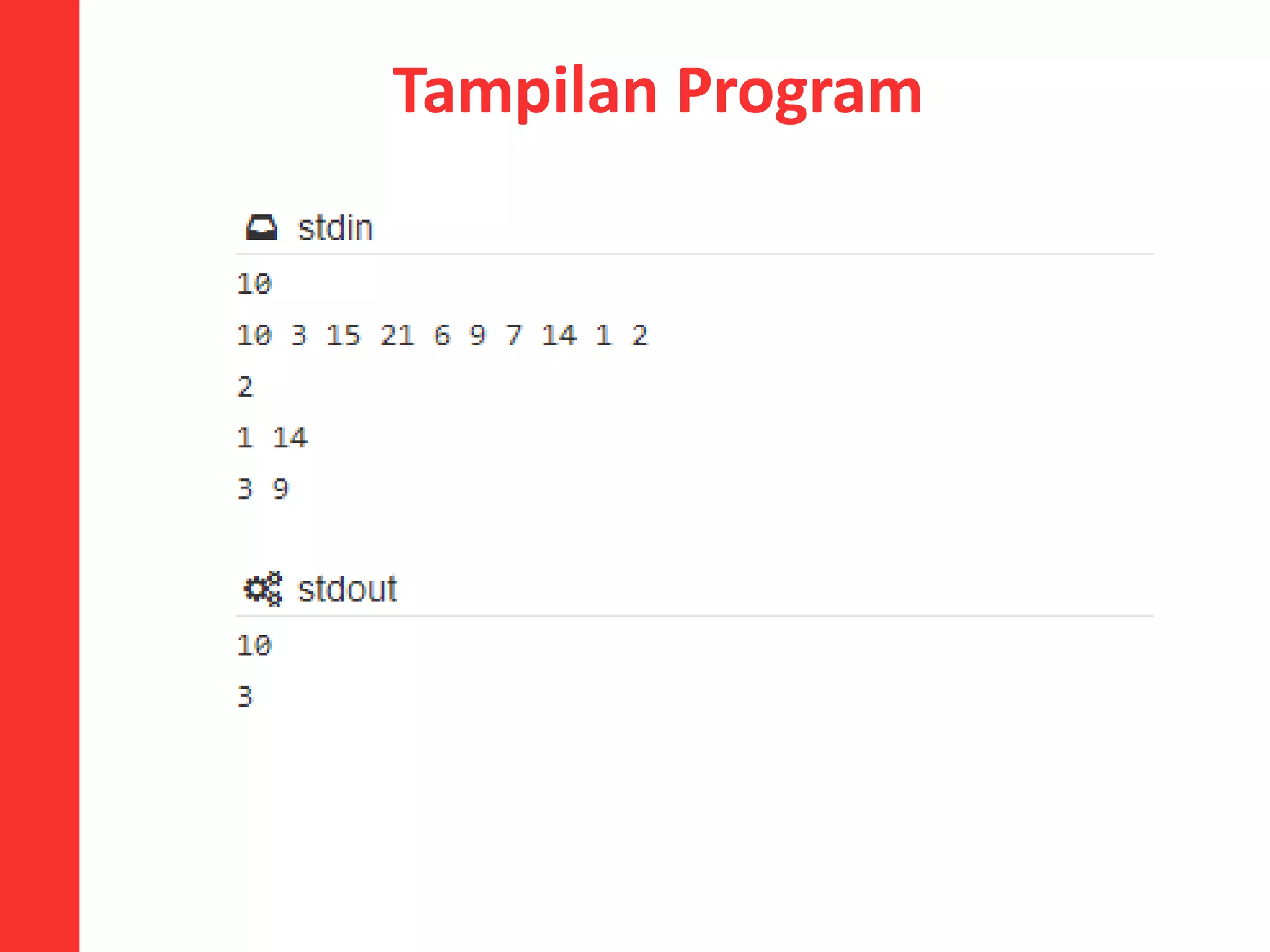 Tampilan Program
 