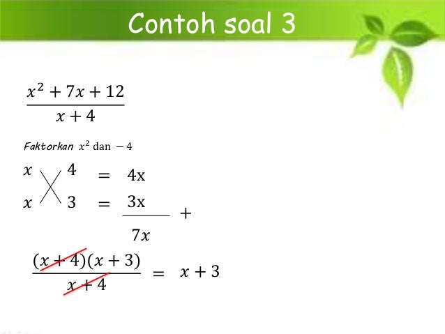 Menyederhanakan Bentuk Aljabar