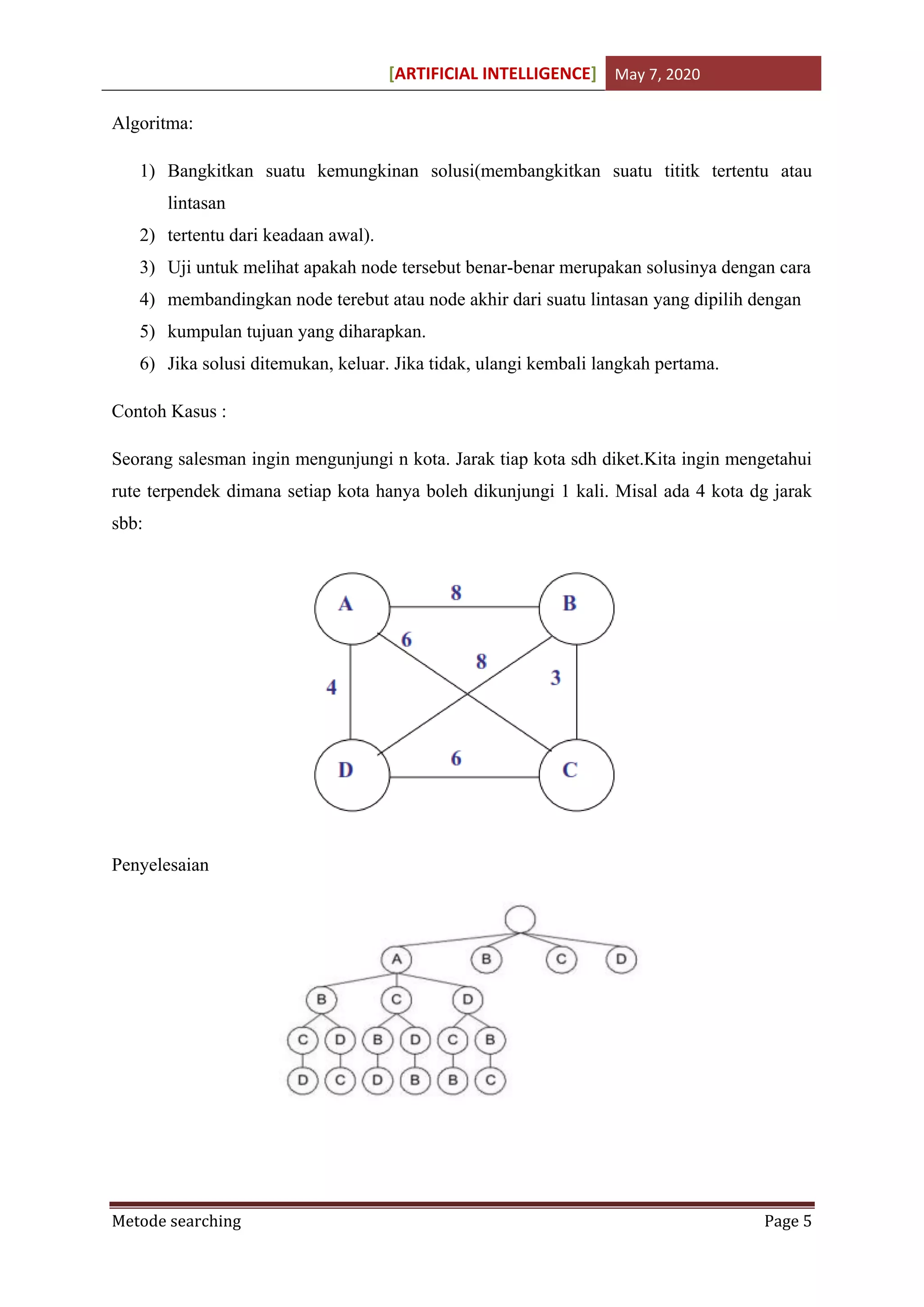 Tugas2 Metode Searching Ai Pdf Tugas2 Metode Searching Ai Pdf