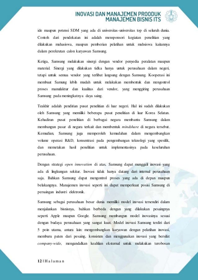 Penerapan inovasi dan manajemen produk samsung