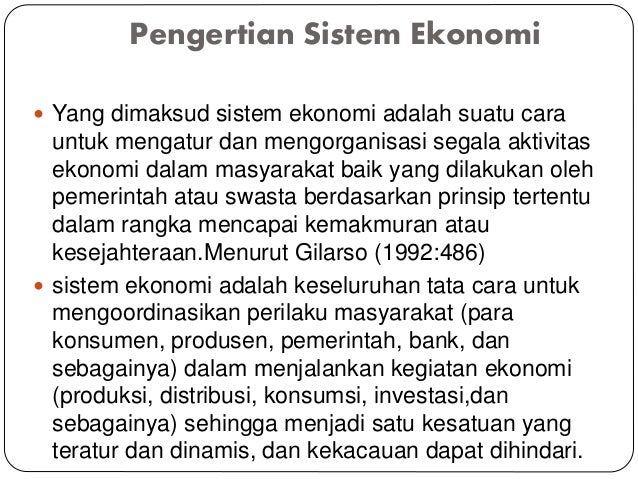 Tugas 3 Sistem Perekonomian Indonesia