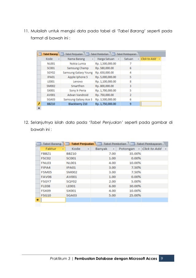 Membuat Database dengan Microsoft Acces