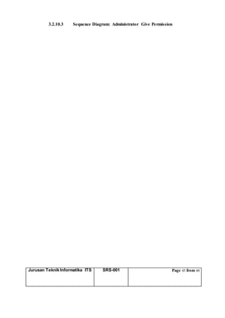 Jurusan Teknik Informatika ITS SRS-001 Page 45 from 60
3.2.10.3 Sequence Diagram: Administrator Give Permission
 