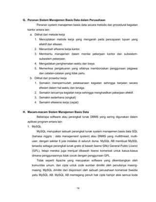 SISTEM MANAJEMEN BASIS DATA | PDF