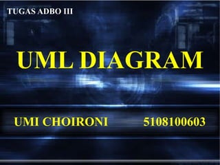 UML DIAGRAM UMI CHOIRONI 5108100603 TUGAS ADBO III 