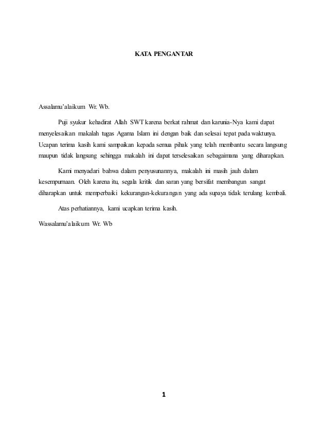Makalah Agama Islam Kelas X Semester Genap