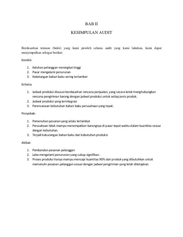 Tugas Akhir Laporan Audit Audit Kinerja Manajemen