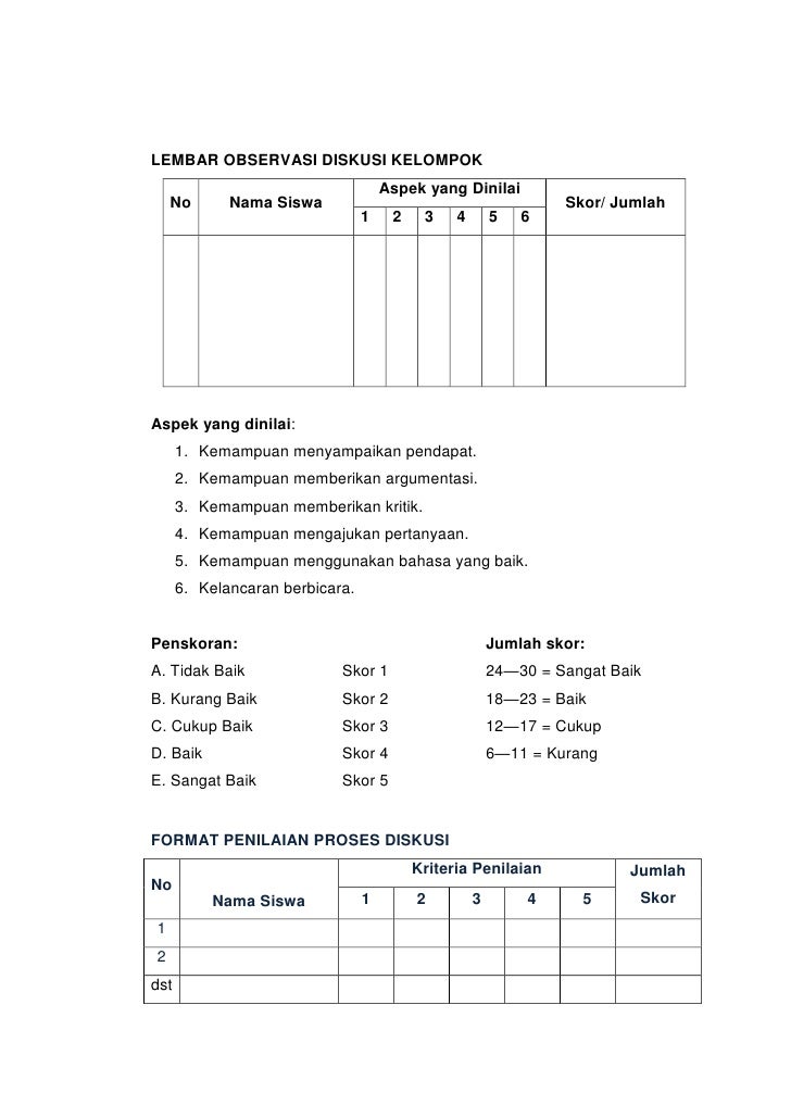Laporan Hasil Observasi Evaluasi Pembelajaran Frasmi
