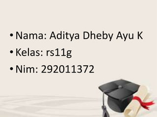 •Nama: Aditya Dheby Ayu K
•Kelas: rs11g
•Nim: 292011372
 