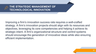 STRATEGIC MANAGEMENT OF TECHNOLOGICAL INNOVATION | PPTX