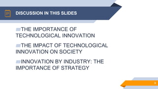 STRATEGIC MANAGEMENT OF TECHNOLOGICAL INNOVATION | PPTX