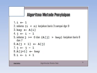 tugas Insertion Sort c++ | PPTX