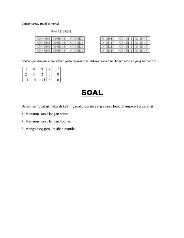 Soal essay array image