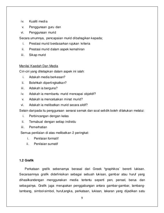 Penulisan Ilmiah Pengurusan Penggunaan Media Grafik dalam 