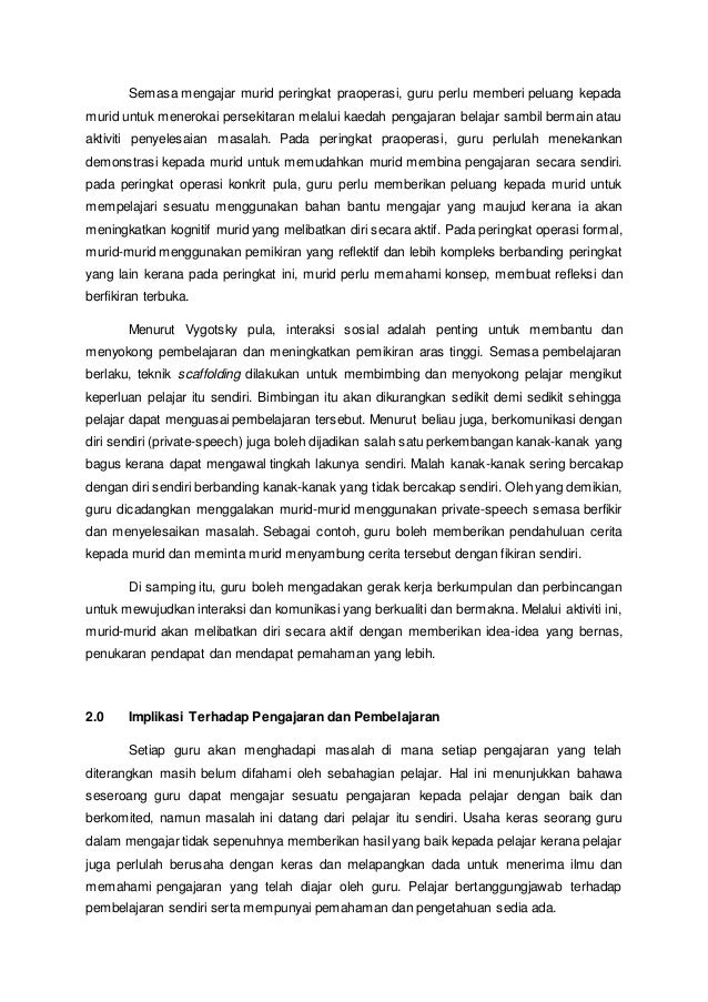 Kepentingan Teori Pembelajaran Konstruktivisme dan ...