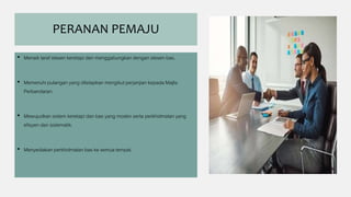 PERANAN PEMAJU
• Menaik taraf stesen keretapi dan menggabungkan dengan stesen bas.
• Memenuhi pulangan yang ditetapkan mengikut perjanjian kepada Majlis
Perbandaran.
• Mewujudkan sistem keretapi dan bas yang moden serta perkhidmatan yang
efisyen dan sistematik.
• Menyediakan perkhidmatan bas ke semua tempat.
 