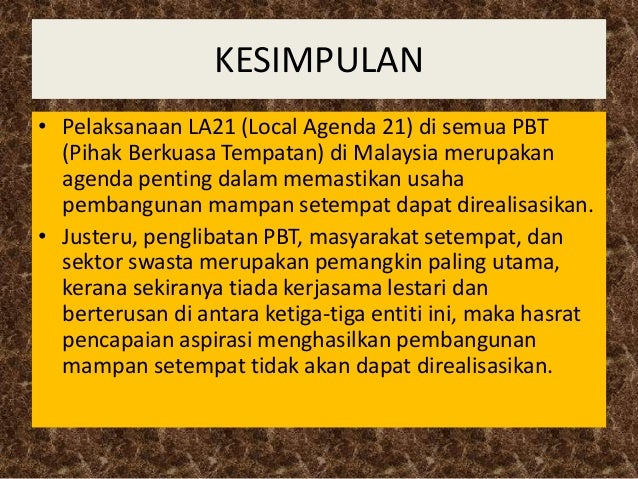 Tugasan 5 Agenda 21