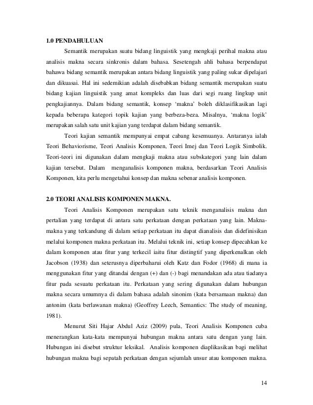 A Dengan Membuat Rujukan Kepada Beberapa Buah Buku Semantik Bincangk