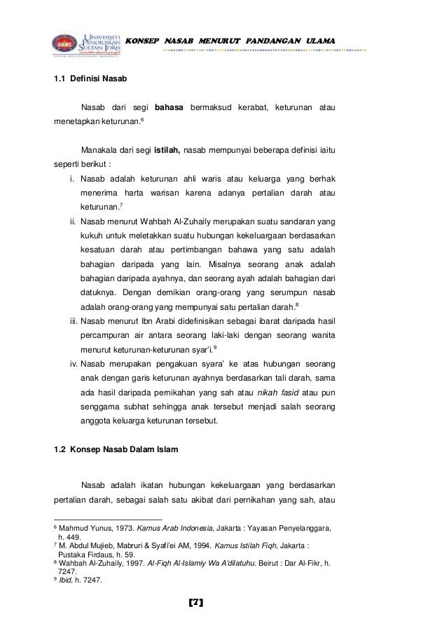 Tugasan al fiqh al islami 1 soalan kedua (konsep nasab  Tugasan al fiqh al islami 1 soalan kedua (konsep nasab