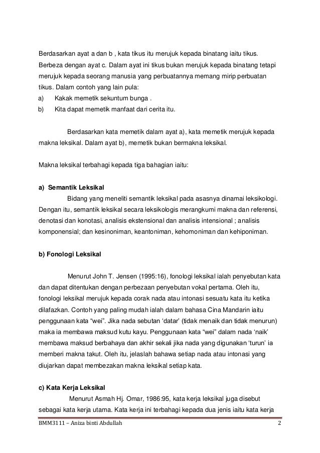 Semantik Soalan 1