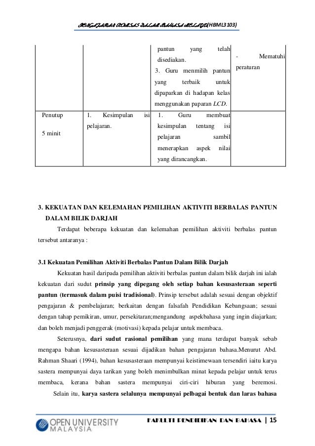 Tugasan komsas pantun Tugasan komsas pantun