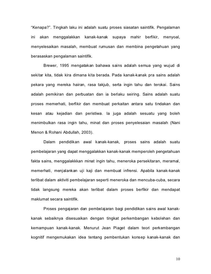 Tugasan Kumpulan 4 Pendidikan Sains Awal Kanak Kanak
