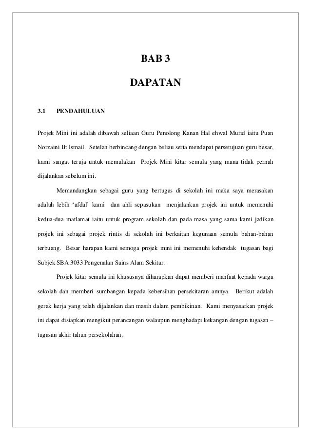 Laporan Projek Kitar Semula