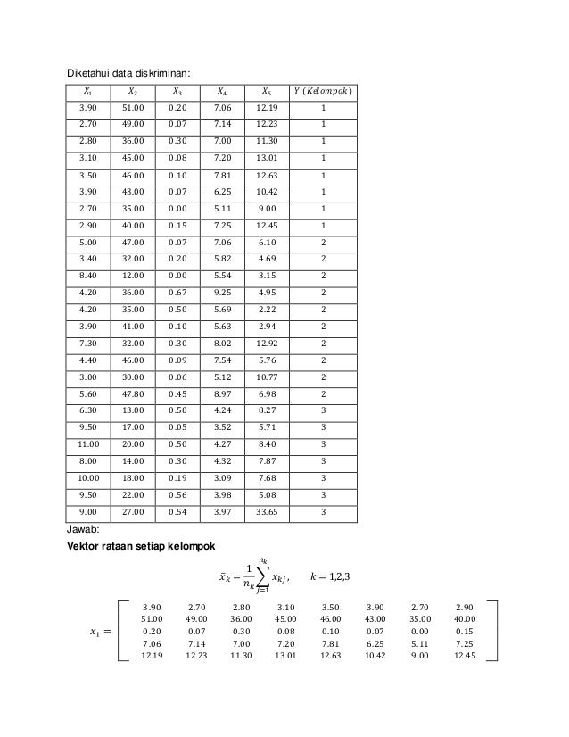 Analisis Diskriminan