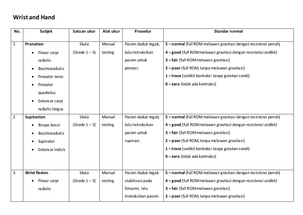 assesment (pemeriksaan kekuatan otot) MMT