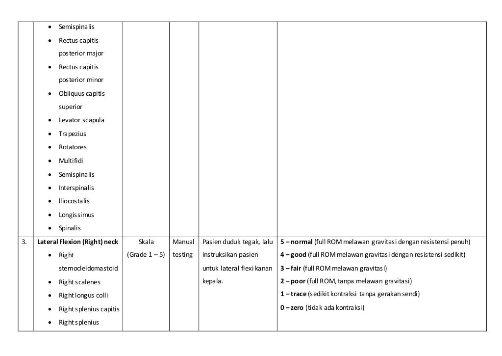 assesment (pemeriksaan kekuatan otot) MMT