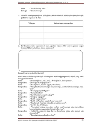 Tugas bahasa indonesia kelas x pertemuan 1 | PDF